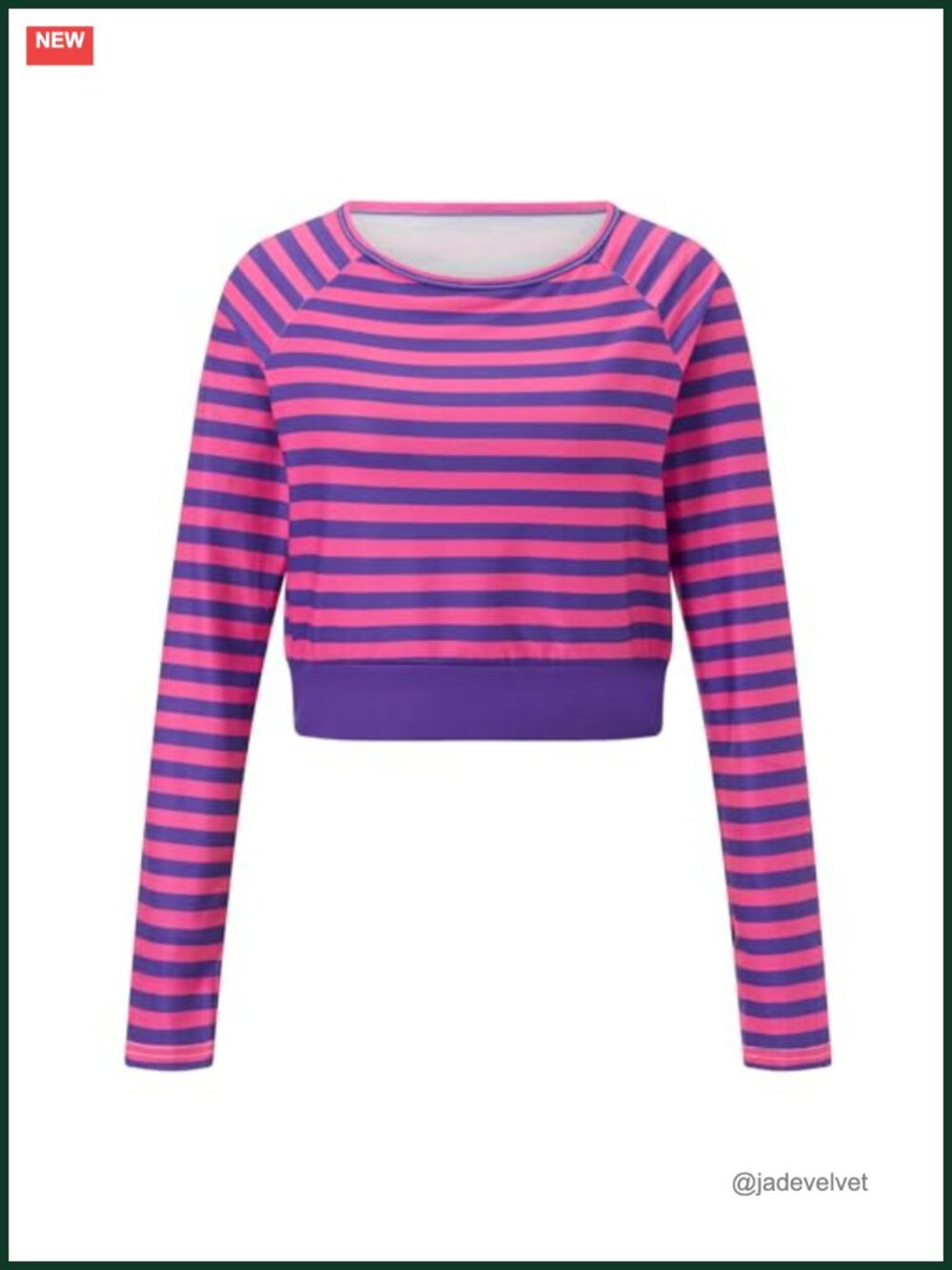 Women's Cheshire Cat Crop Top Long Sleeve Halloween Cosplay Shirt